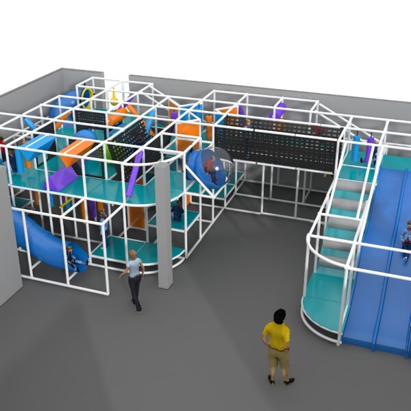 Indoor Playground GPS1260 – 11 ft. H x 48 ft. W x 28 ft.