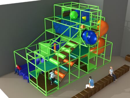 Indoor Playground GPS1344 - 19 ft. H x 16 ft. W x 28 ft.
