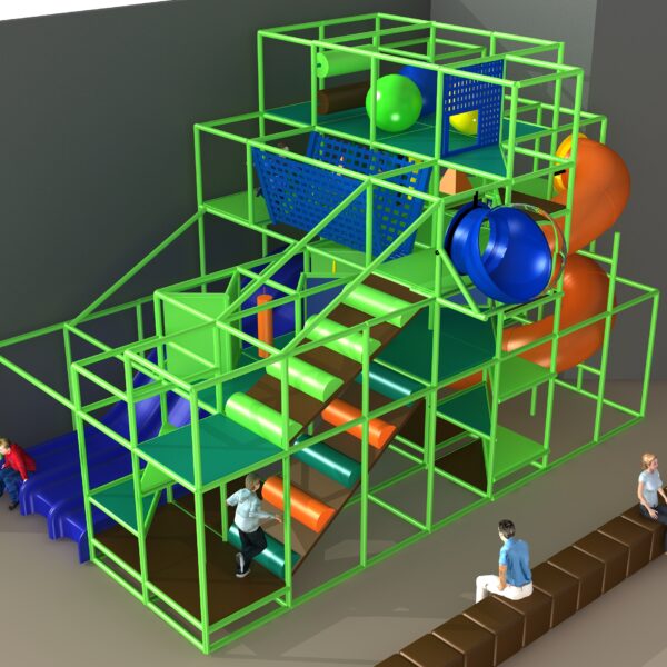 Indoor Playground GPS1344 – 19 ft. H x 16 ft. W x 28 ft.