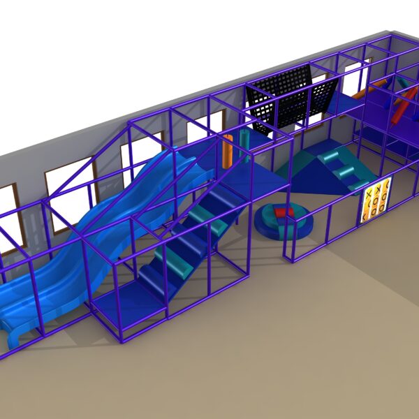Indoor Playground GPS1221 – 11 ft. H x 11 ft. W x 48 ft.