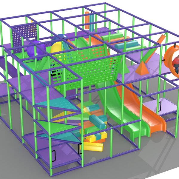Indoor Playground GPS1333 – 11 ft. H x 21 ft. W x 24 ft.
