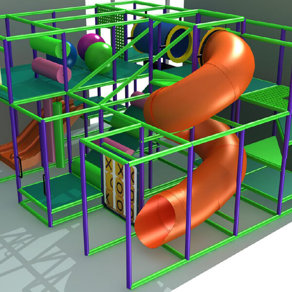 Indoor Playground GPS1283 – 12 ft. H x 20 ft. W x 16 ft.