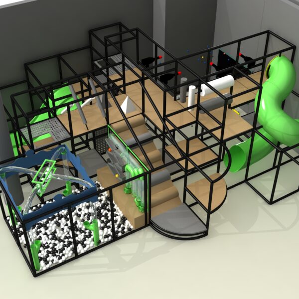 Indoor Playground GPS1391 – 12 ft. H x 24 ft. W x 32 ft.