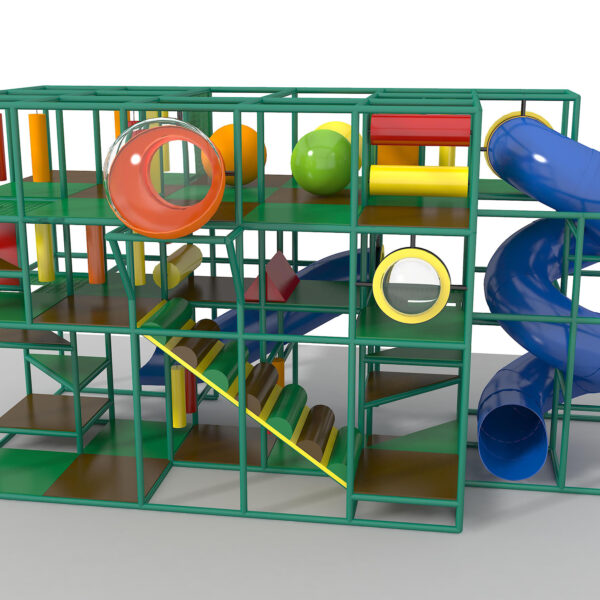 Indoor Playground GPS1312 – 15 ft. H x 28 ft. W x 12 ft.