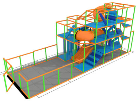 Indoor Playground GPS1299 - 15 ft. H x 36 ft. W x 12 ft.