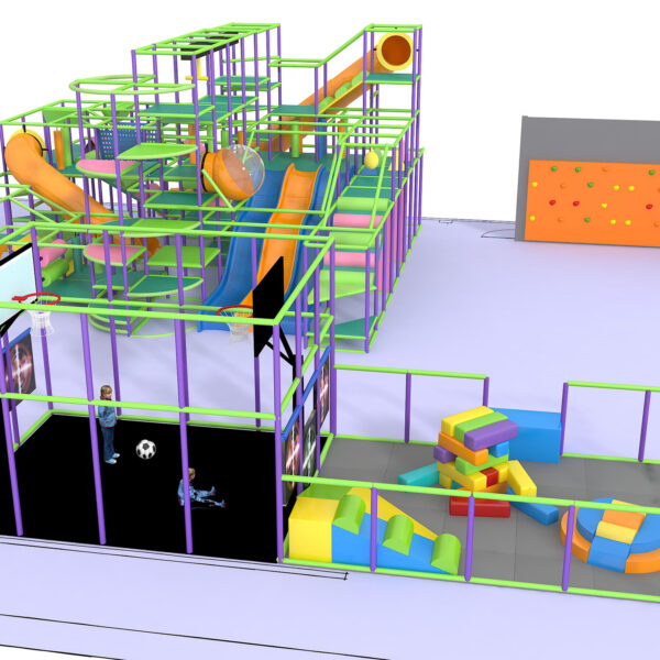 Indoor Playground GPS1324 – 18 ft. H x 32 ft. W x 32 ft.