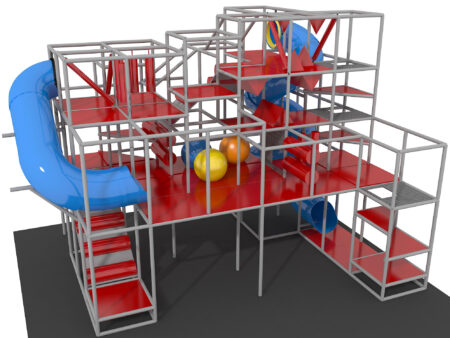 Indoor Playground GPS1287 - 19 ft. H x 28 ft. W x 20 ft.