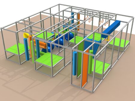 Indoor Playground GPS1281 - 7 ft. H x 20 ft. W x 20 ft.