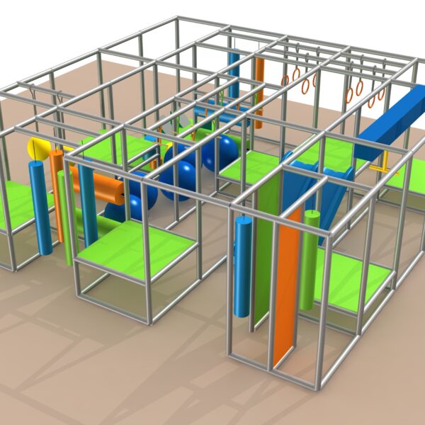 Indoor Playground GPS1281 – 7 ft. H x 20 ft. W x 20 ft.