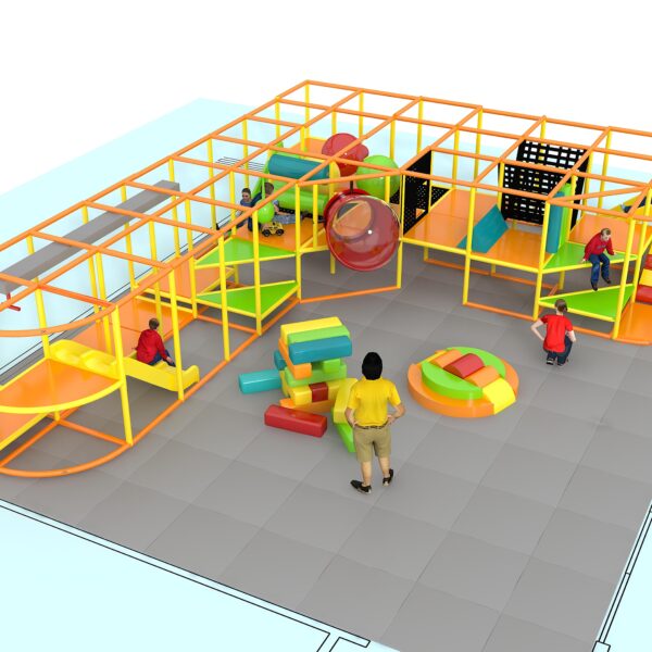 Parque infantil interior GPS1297 – 7 pies de alto x 28 pies de ancho x 35 pies.