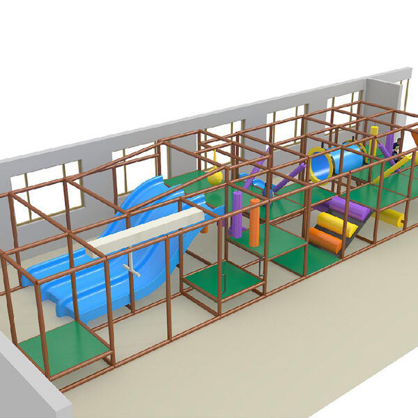 Indoor Playground GPS1288 – 8 ft. H x 40 ft. W x 12 ft.