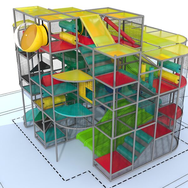 Indoor Playground GPS1276 – 21 ft. H x 24 ft. W x 24 ft.